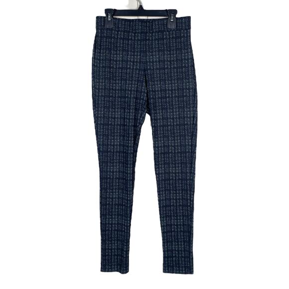 Theory Adbelle K Blue Green Plaid Stretch Skinny Legging Pants SZ S - Picture 3 of 11